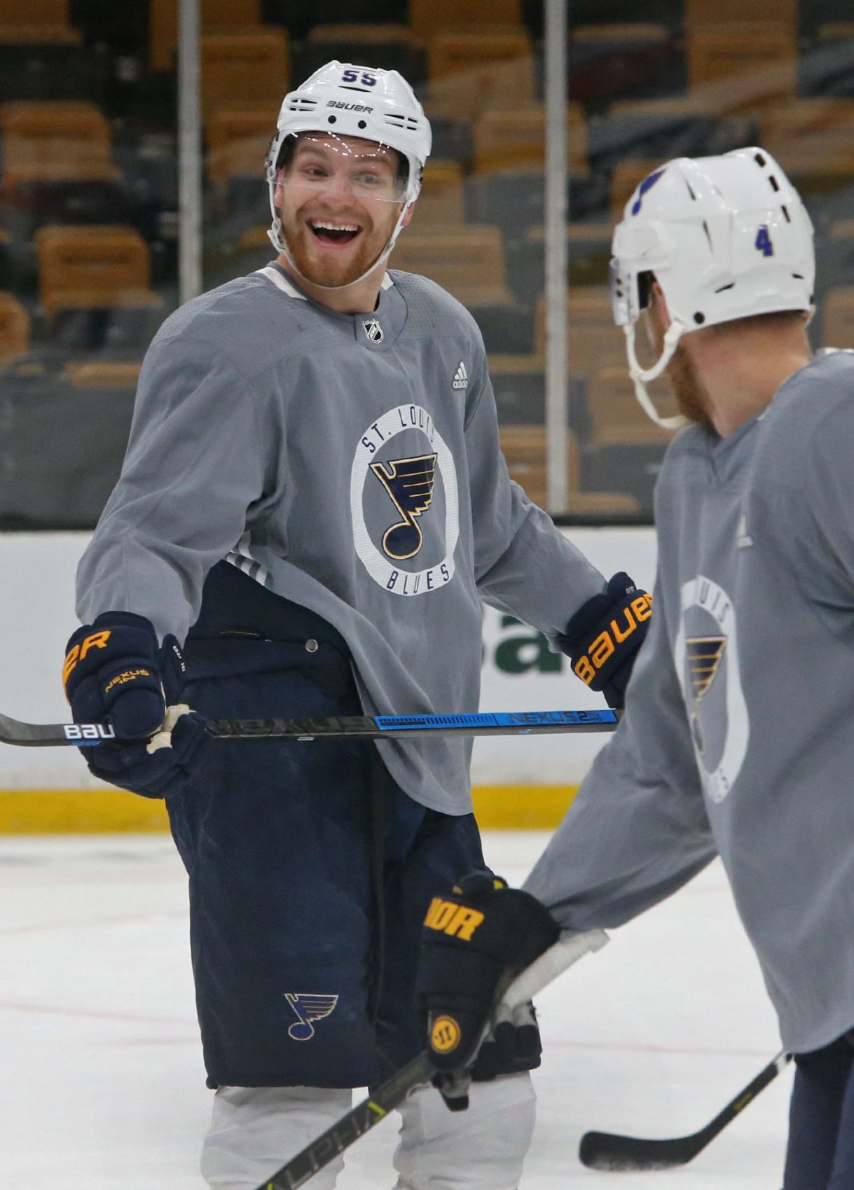 Blues and Bruins practice before the Stanley Cup